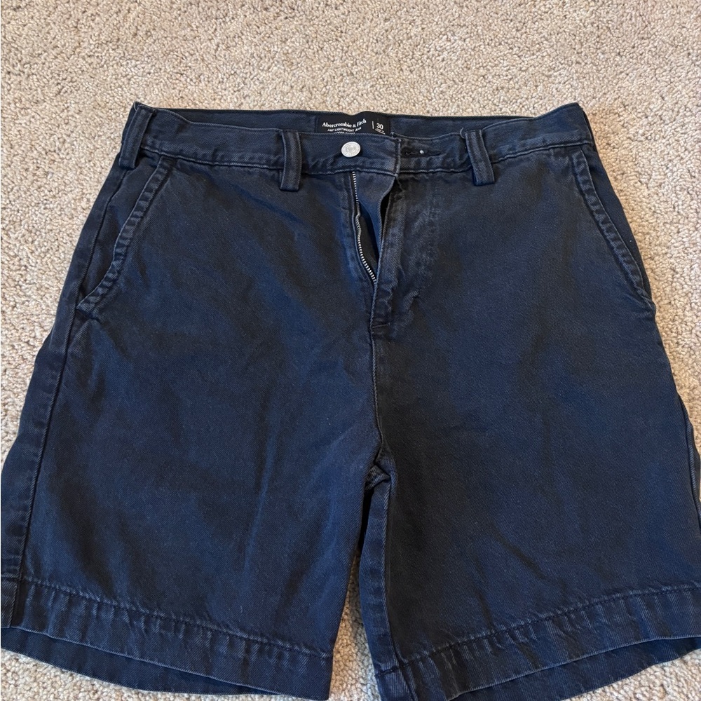 Abercrombie & Fitch Black Flat-Front Men's Shorts